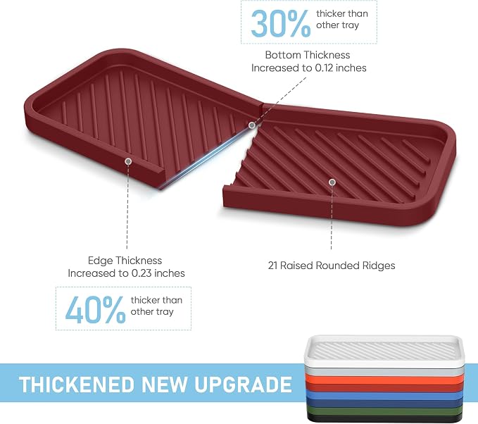 EG-SIPRO Silicone Sponge Holder, Kitchen Sink Organizer Tray, Sponge Caddy - Image 2