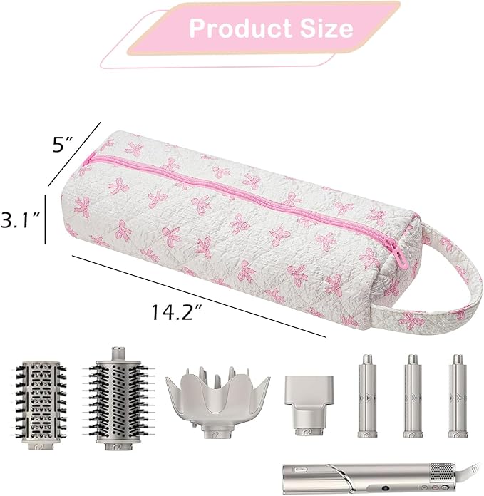 Quilted Hair Tools Travel Bag，Hair Styling Accessories Storage Case - Image 3