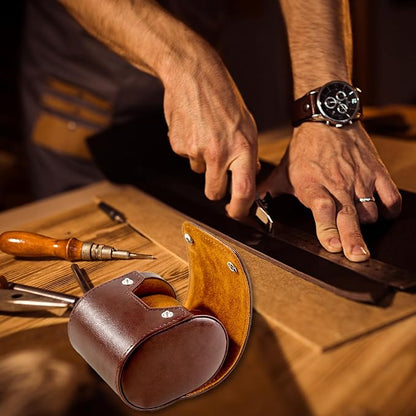 MR.OKAY Single Watch Travel Case- Classic Leather Watch Case - Image 7