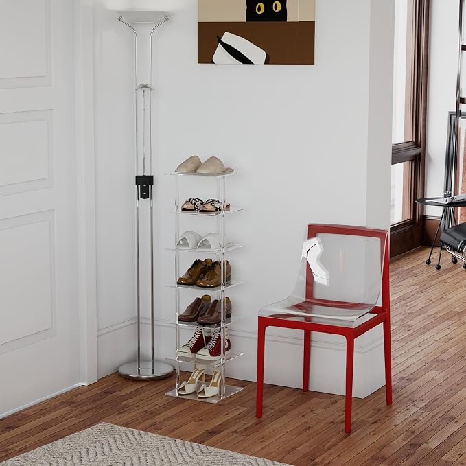 Aquiver Acrylic Vertical Shoe Rack - Image 5