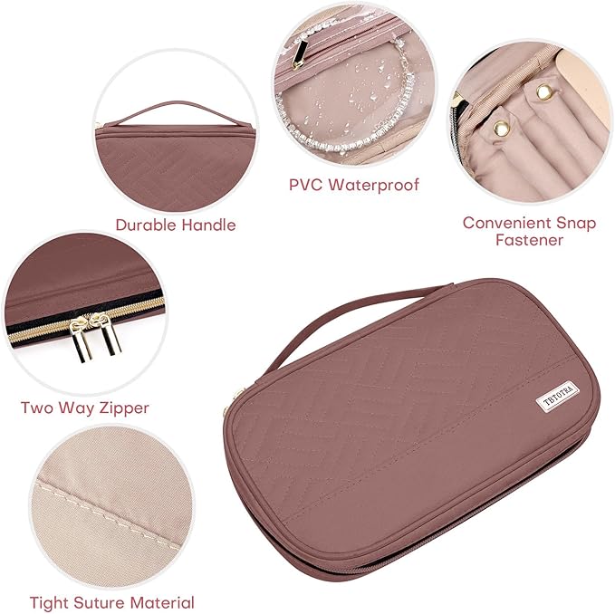 Jewelry Travel Case Organizer for Necklaces, Soft Sided - Image 4