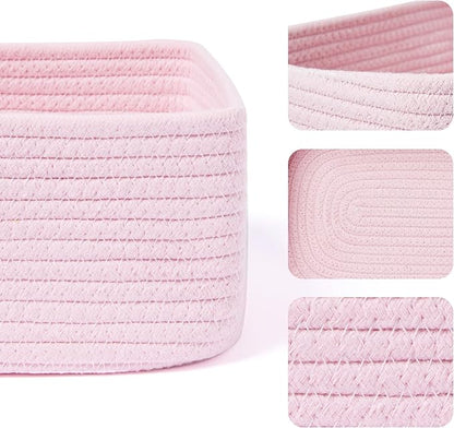 Small Storage Baskets for Organizing | Closet Organizer Bins | Shelf Toy Basket - Image 2