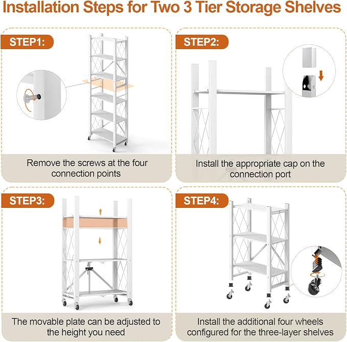 6-Tier Foldable Storage Shelves - Image 9