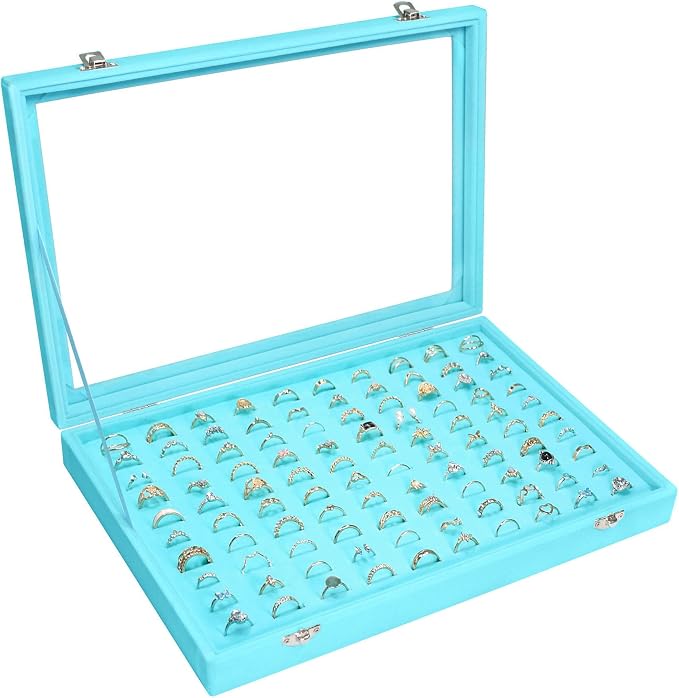 Velvet Ring Display Tray Organizer Box by Siveit
