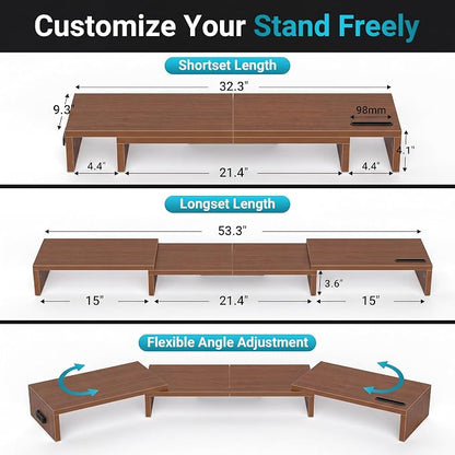 BONTEC Triple Monitor Stand Riser - Image 3