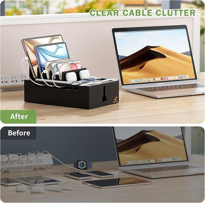 Pezin & Hulin Bamboo Charging Station, Electronic Devices Organizer - Image 7