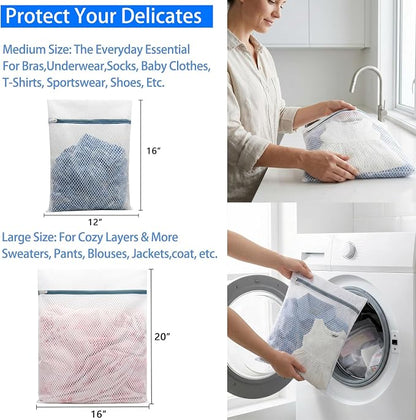 4Pcs Mesh Laundry Bags Delicates Lingerie Wash Bags - Image 6