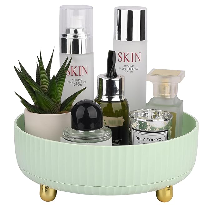 Anyoifax Makeup Perfume Organizer Tray 360 Degree Rotating Lazy Susan Skincare by Anyoifax