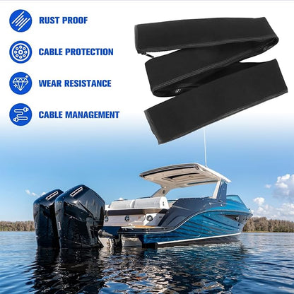 48inch Neoprene Trolling Motor Cable Sleeve 2'' Dia Cable Organizer | Protect & - Image 6