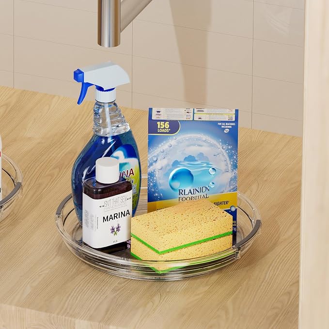 LAMU 4 Pack Lazy Susan Organizer Turntable - Image 7