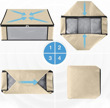 HomeHacks Storage 10-Pack Clothes Organizer Storage Bags Foldable Storage Box - Image 3