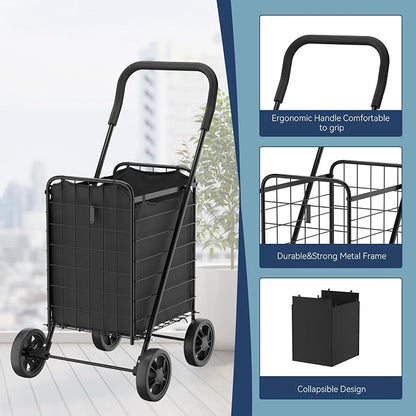 Whitmor Foldable Utility Shopping Cart - Image 4
