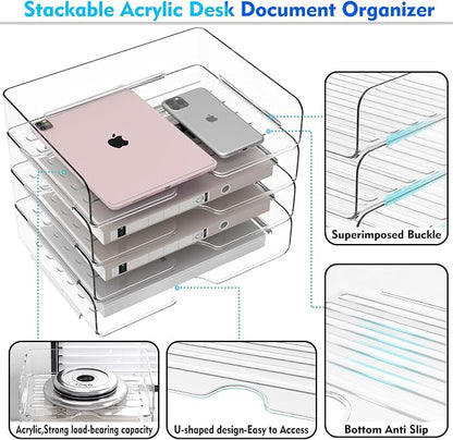 Paper Organizer Letter Tray, Versatile Desk document Organizer–A4 Paper - Image 6