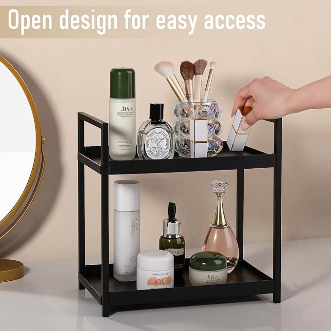 Anyoifax Bathroom Counter Organizer 2 Tier Vanity Storage Countertop Shelf - Image 6