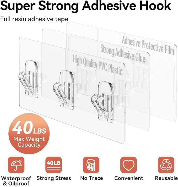 YASONIC Shower Caddy Adhesive, Rustproof Shower Organizer - Image 5