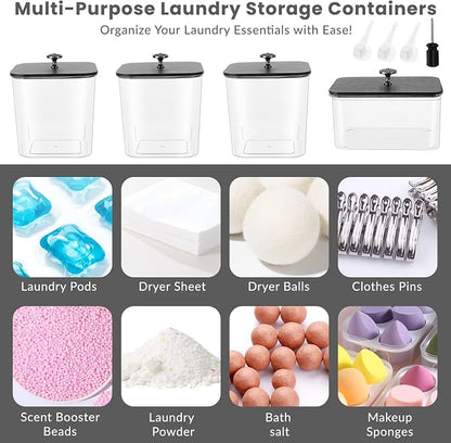 4 Pack Laundry Pods Container & Dryer Sheet Holder - Image 4