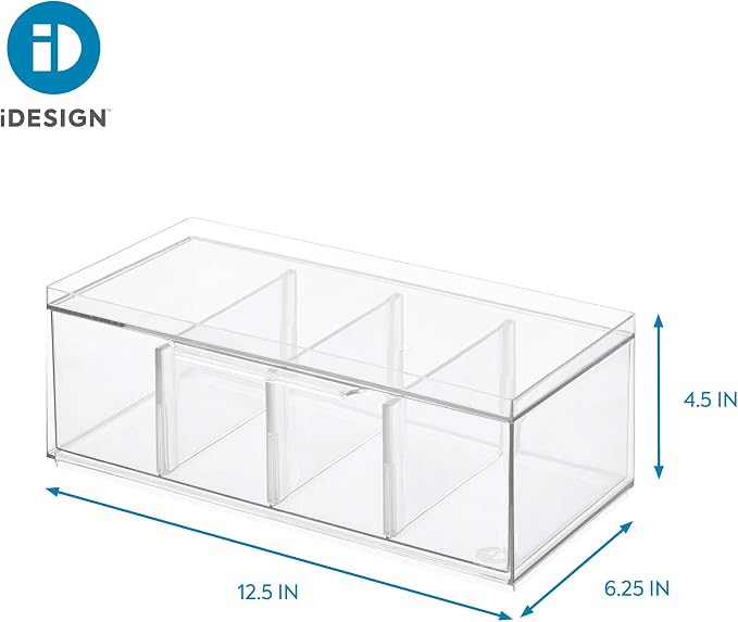 iDesign XL Tea Bag Organizer, 4-Section | - Image 3