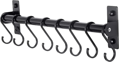 Dseap Kitchen Utensil Holder Hanger, Pot and Pan Rack Wall Mounted, Kitchen Rail by Dseap