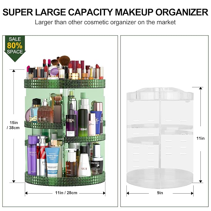 360 Degree Rotating Makeup Organizer - Image 3