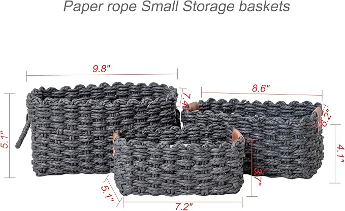 Paper rope Small Storage baskets - Image 8