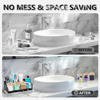 Marble Bathroom Countertop Organizer, Toothbrush Holders - Image 3