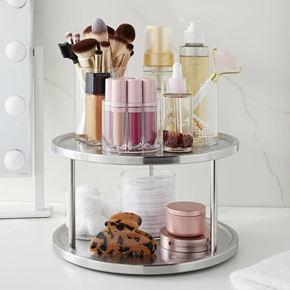 Juvale 2-Tier Lazy Susan Spice Rack Organizer - Image 2