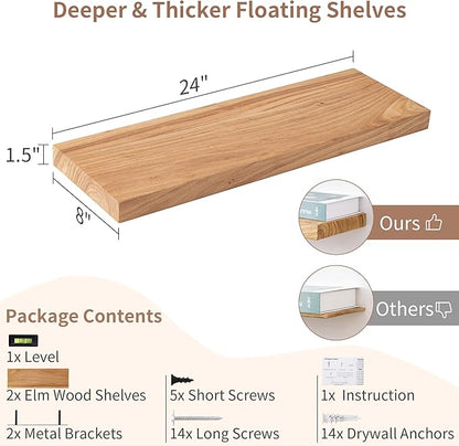 Axeman Floating Shelves for Wall, Wall Mounted Display Shelving - Image 3