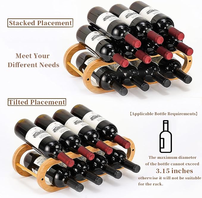 Navtcow Wine Rack and Water Bottle Organizer 2 in 1 - Image 2