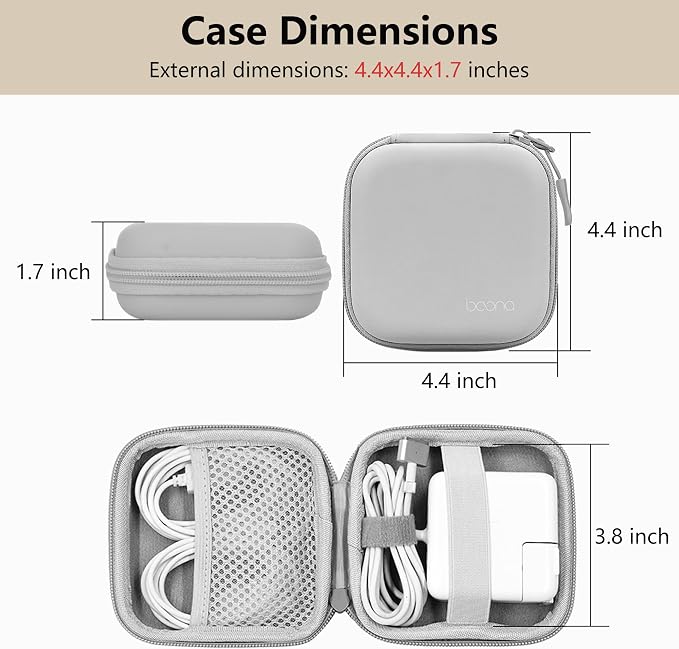 Charger Case for Macbook, Portable Tech Electronic Organizer Bag, Small Travel - Image 2