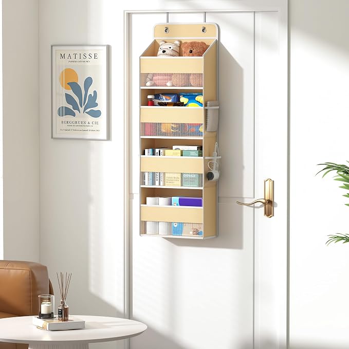 1 Pack 4-Tier Over the Door Organizer, Heavy-Duty Large Deep Pocket Hanging - Image 4