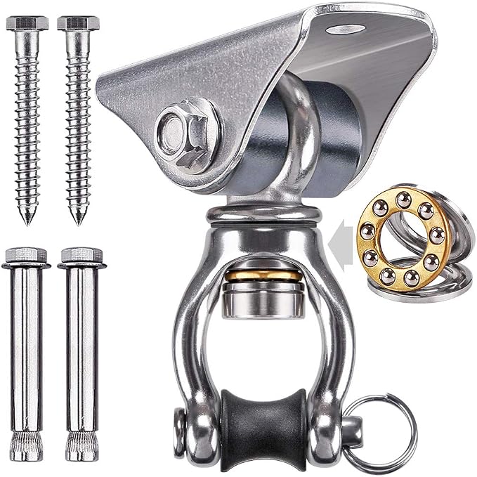 SELEWARE Silent Swing Hanger Heavy Duty Bearing Swing Hooks 1 Pack | 360° by SELEWARE