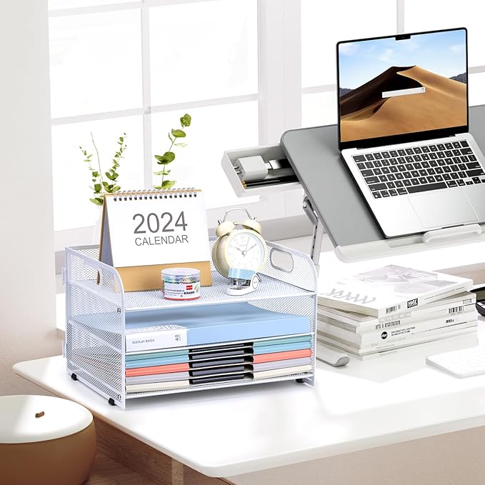 3-Tier Letter Tray Paper Organizer - Image 2