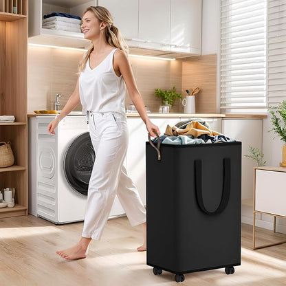 SpaceTrove Laundry Basket with Wheels, Collapsible Laundry Baskets, Laundry - Image 6
