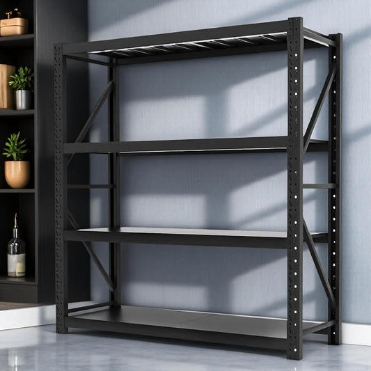 Heavy Duty Warehouse Shelving 4-Tier Industrial Steel Storage Shelves, 2600LB by Unknown