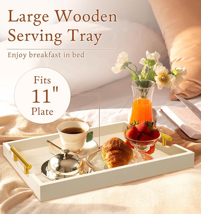 SXNOWS Wooden Serving Tray - Image 2