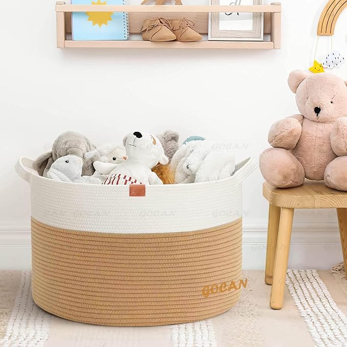 Storage Baskets for Organizing D22"H14" Large blanket basket laundry basket - Image 7