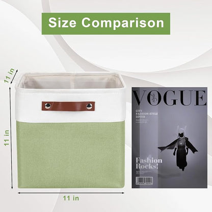 Collapsible Fabric Storage Cubes 11x11 Cube Storage Bins, 4 Pack Closet Baskets - Image 2