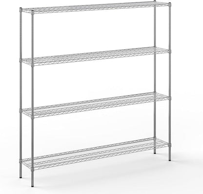14" Deep x 72" Wide x 74" Height Wire Shelving Kit | 4-Tier | NSF Commercial by Regal+Altair