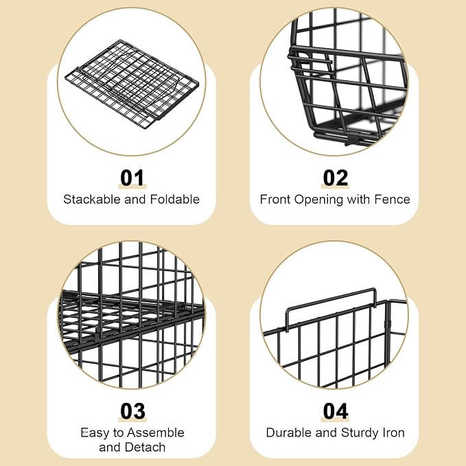 4-Tier Stackable Closet Organizers and Storage Shelves, Foldable Closet Shelf - Image 6