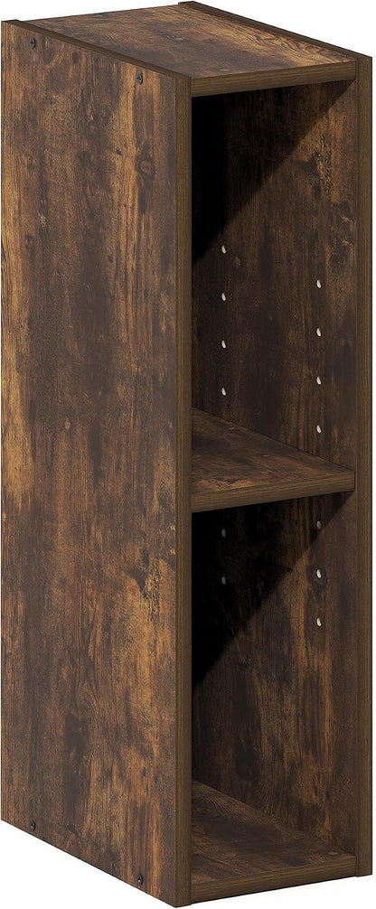Furinno Fulda Book Shelf, 2-Tier Narrow Bookshelf, Bookcase - Image 6