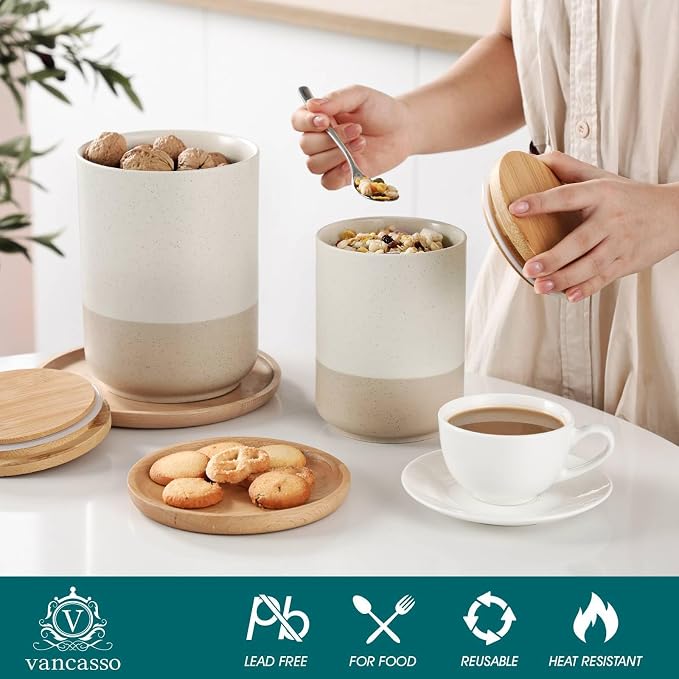 vancasso Sabine Ceramic Canister Set - Image 3