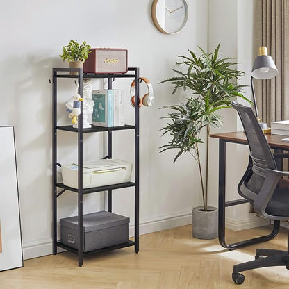 YMYNY Bookcase, 4-Tier Narrow Ladder Bookshelf, Freestanding Shelving Unit - Image 4