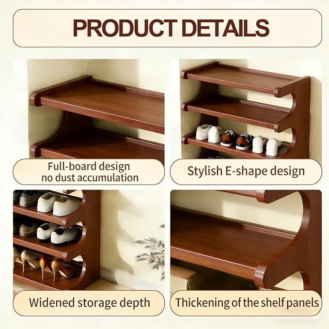 39" Bamboo Shoe Rack - Image 3
