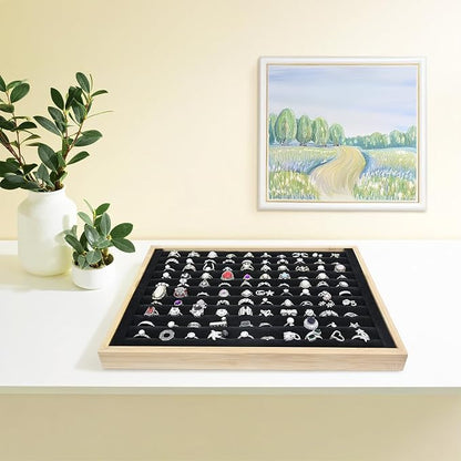 MOOCA 2 Pcs Bamboo Ring Display Tray Set - Image 5