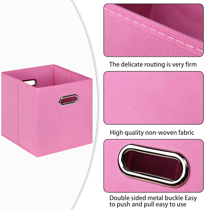 Fabric Cloth Storage Bins, Fabric Cube Bins Organizer - Image 7