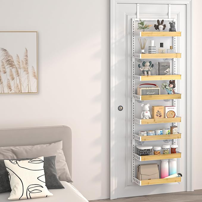 bukfen Over the Door Pantry Organizer 8-Tier Adjustable Basket Kitchen Pantry - Image 6