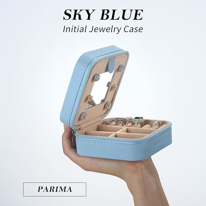Parima Small Jewelry Box for Girls, Travel Initial Jewelry Boxs for Girls | - Image 2