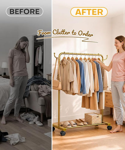 Homde Rolling Clothes Rack - Image 2