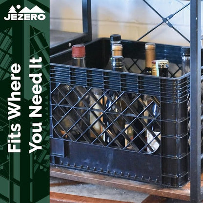 JEZERO 20 Quart 3-Pack Heavy Duty Plastic Crate | Stackable Multi-Purpose - Image 4