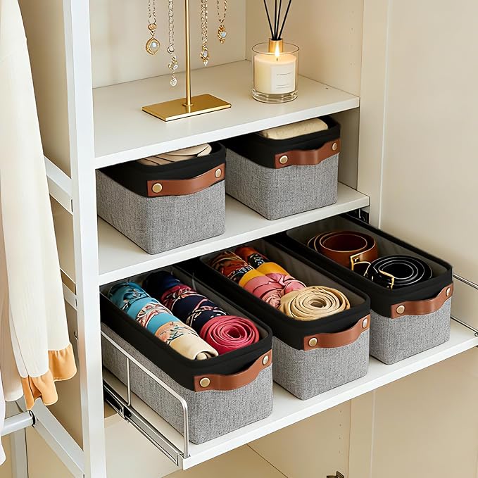 Bagnizer Small Fabric Storage Baskets, Decorative Basket - Image 3